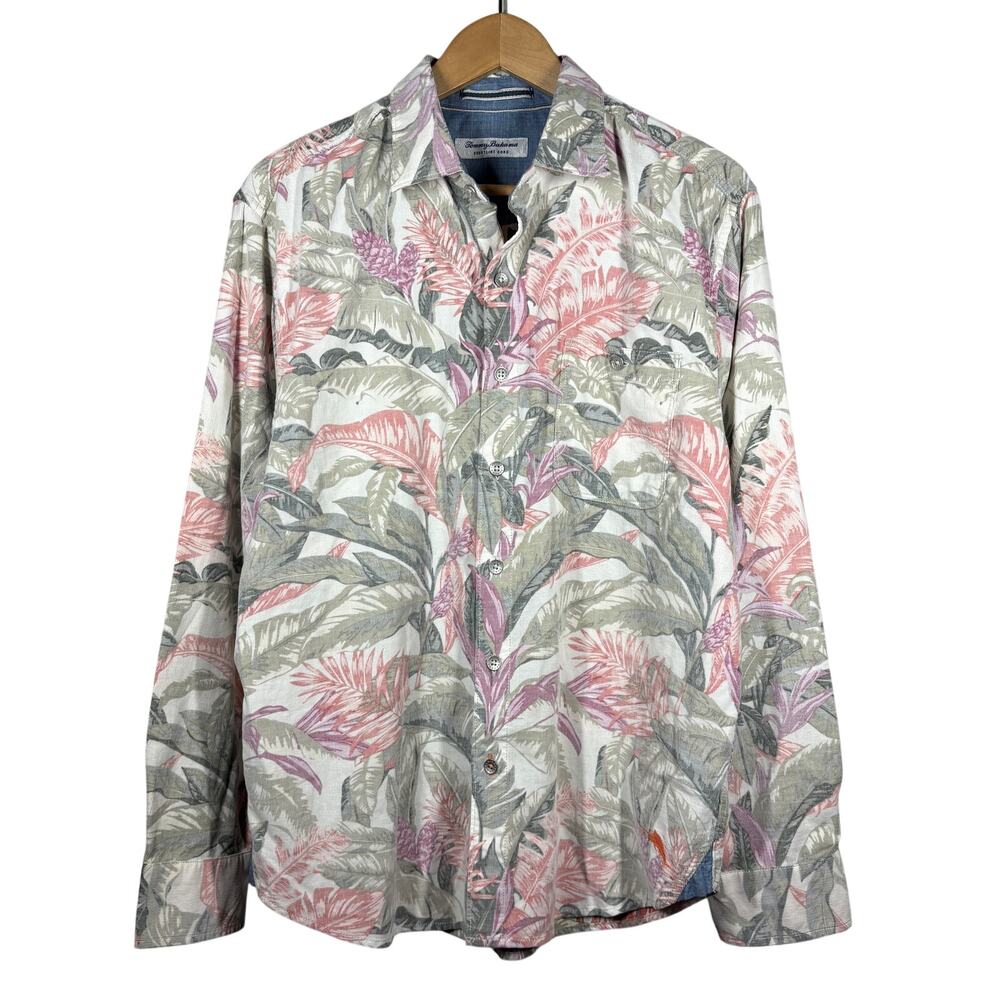 Tommy Bahama Coastline Cord Tropical Print Lightweight Corduroy Beach Vacation M